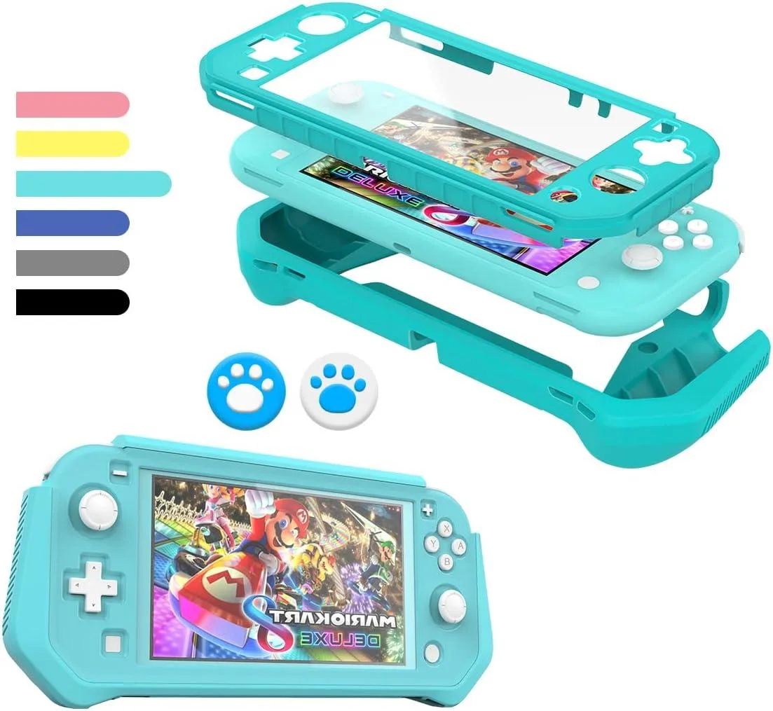 PISKEKAT PISKEKAT Switch Lite Protective Case with Screen Protector and Grip, Blue — product photo