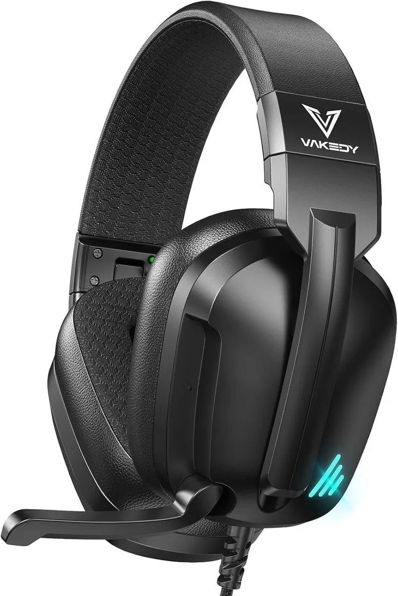  Vakedy HW11 Gaming Headset 50mm Drivers 3.5mm Jack Black — product photo