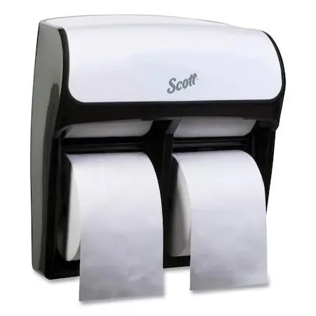 White rectangular wall-mounted tissue dispenser with smooth finish