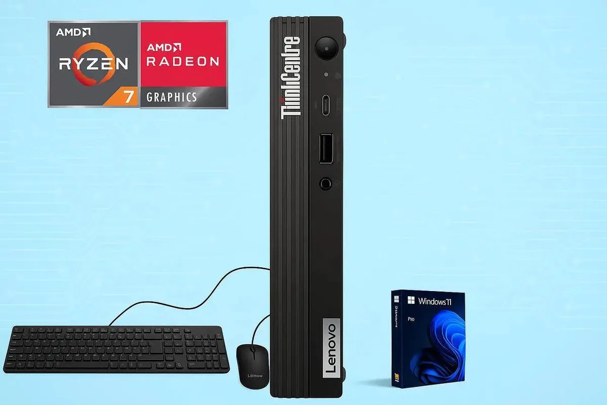Lenovo Lenovo ThinkCentre M75q 11JNS0NJ00 Ryzen 7 5700GE 8GB DDR4 512GB NVMe Mini desktop PC — product photo