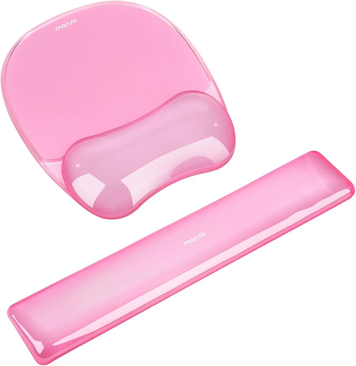 Emerson Emerson Gel Wrist Rest &amp; Mouse Pad Set Pink 16.73x3.15 9.06x7.68 — product photo