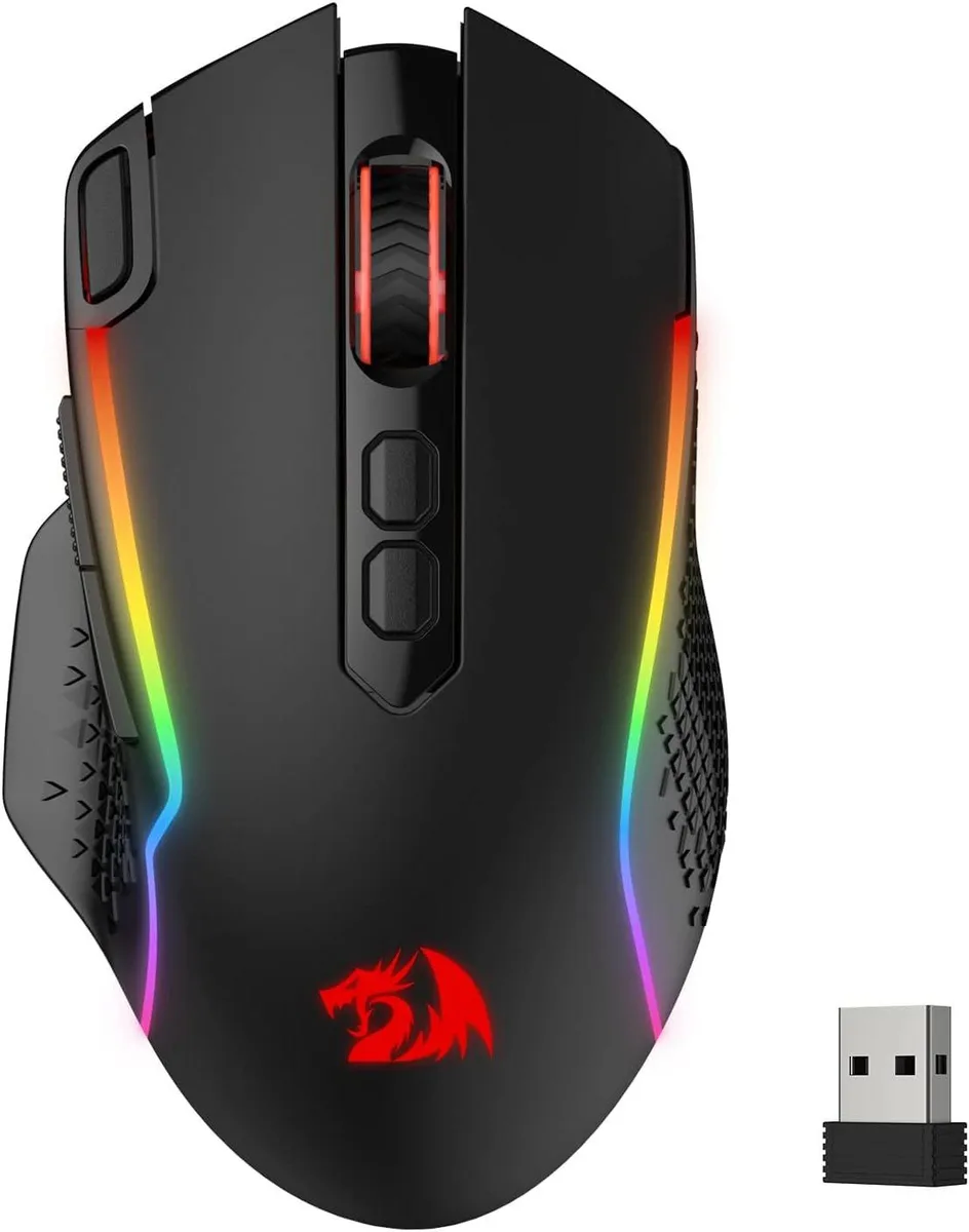 Redragon Redragon M810 Pro Wireless Gaming Mouse 10000 DPI 8 Macro Buttons 45-Hour Battery — product photo
