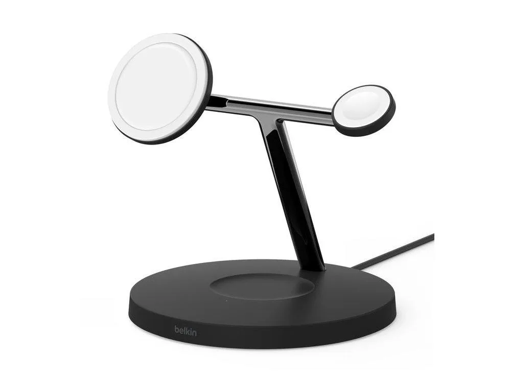 Belkin Belkin BoostCharge Pro 3-in-1 Wireless Charger 15W MagSafe Black WIZ017TTBK — product photo