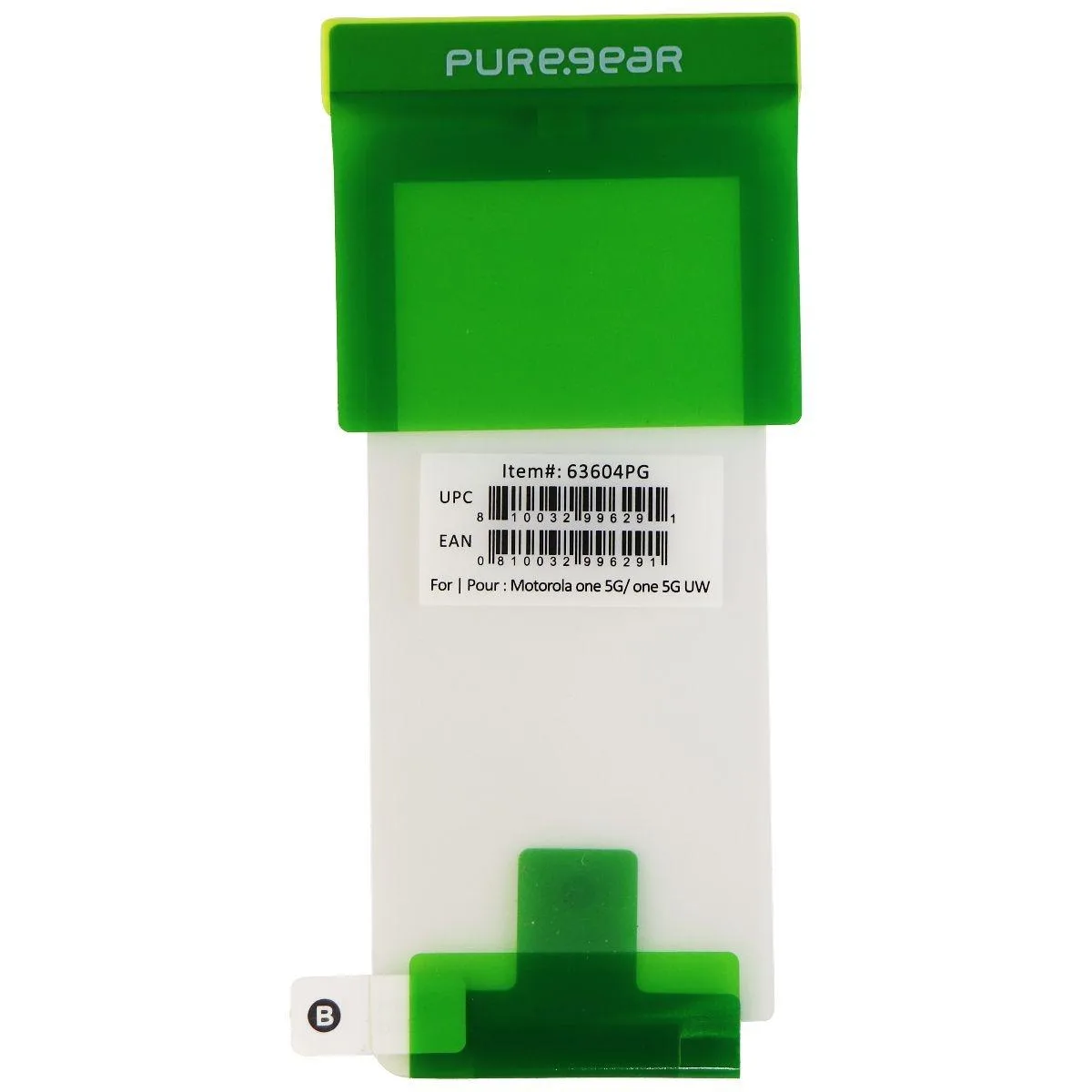 PureGear PureGear Tempered Glass Screen Protector for Motorola One 5G / One 5G UW Clear 63604 — product photo