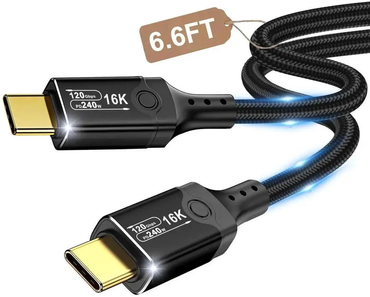 SMUGDESK SMUGDESK Thunderbolt 5 USB-C Cable 6.6FT 120Gbps 240W — product photo