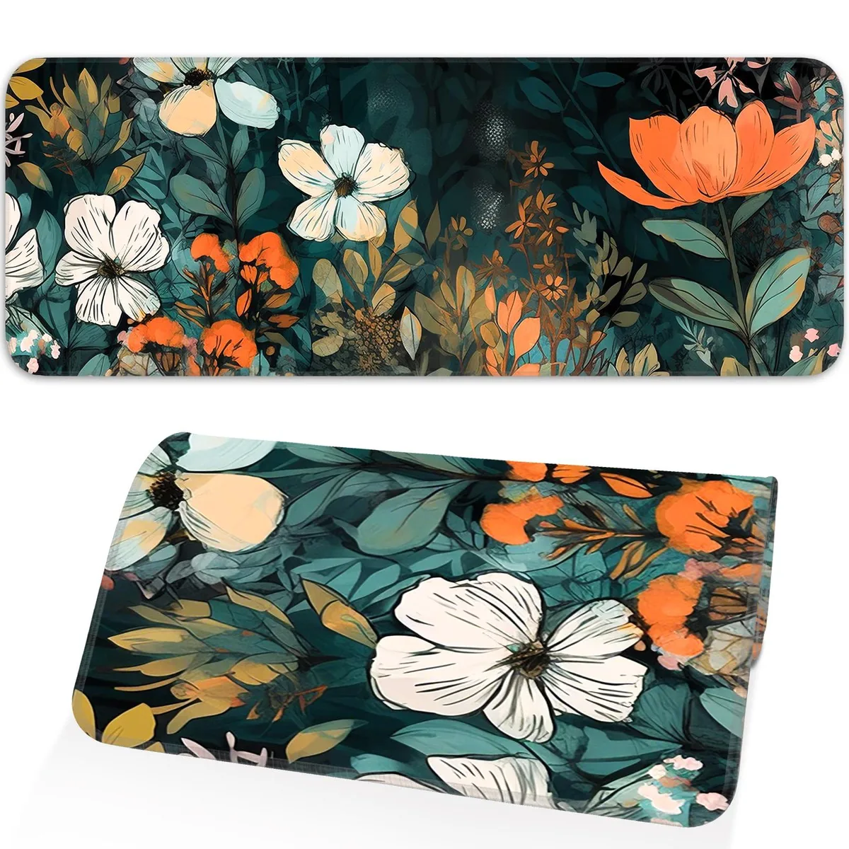 KEHIPI KEHIPI Floral Plant Mouse Pad 31.5 x 11.8 in — product photo