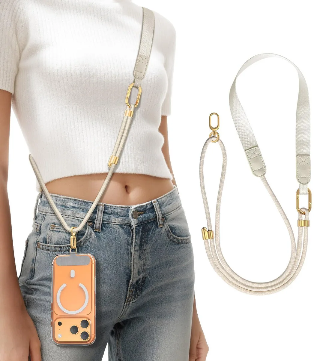  Niunisi Phone Lanyard Crossbody Stone 43-59 in — product photo