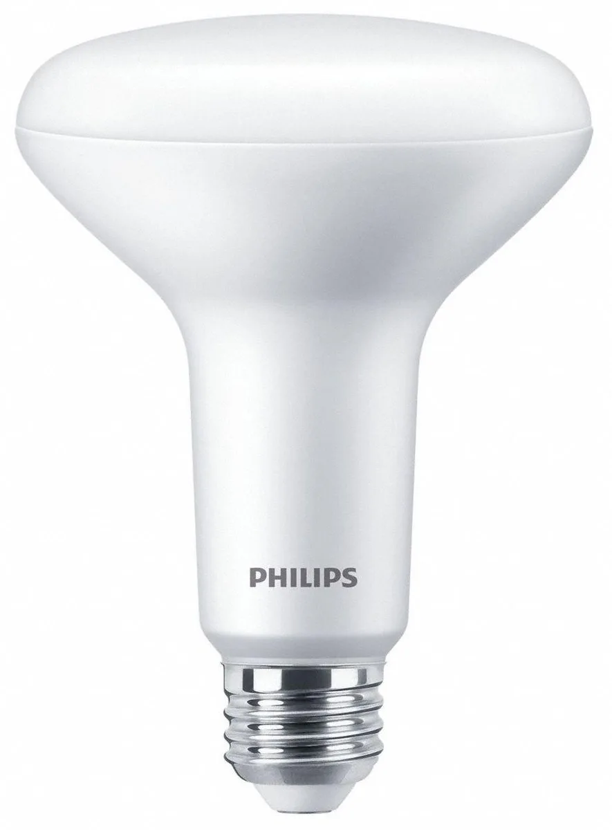 Philips BR30 LED bulb with E26 base, frosted reflector finish