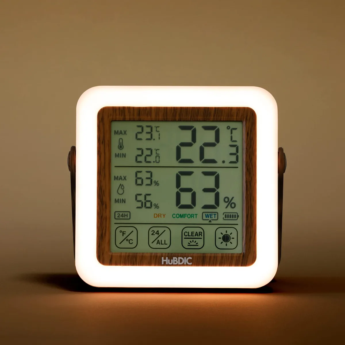 HuBDIC HuBDIC HT-21 Thermometer Dark Wood — product photo