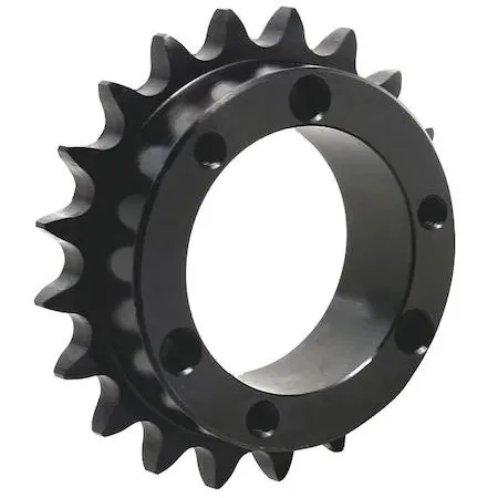 Steel sprocket with black oxide finish, 17 hardened teeth, Quick Detach E bushing, 8.92 in outside diameter