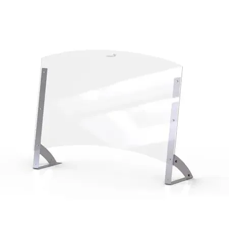 Transparent 48-inch buffet sneeze guard panel with magnetic connectors