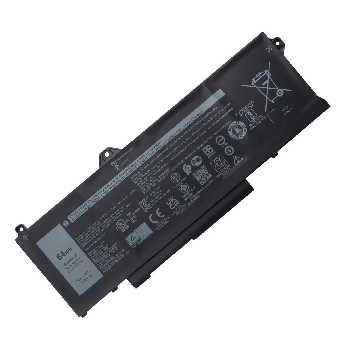  GRT01 64Wh 15.2V Li-Ion Battery For Dell Latitude Precision Alienware — product photo