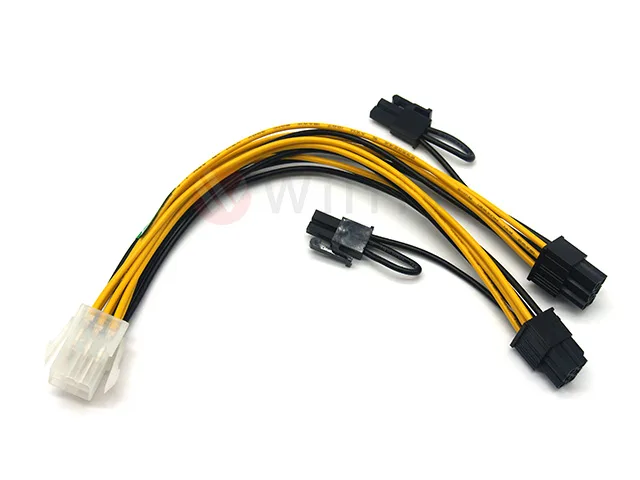 Wilfly Wilfly 190mm PCIe 6-pin to dual 8(6+2)-pin Y splitter internal power cable — product photo