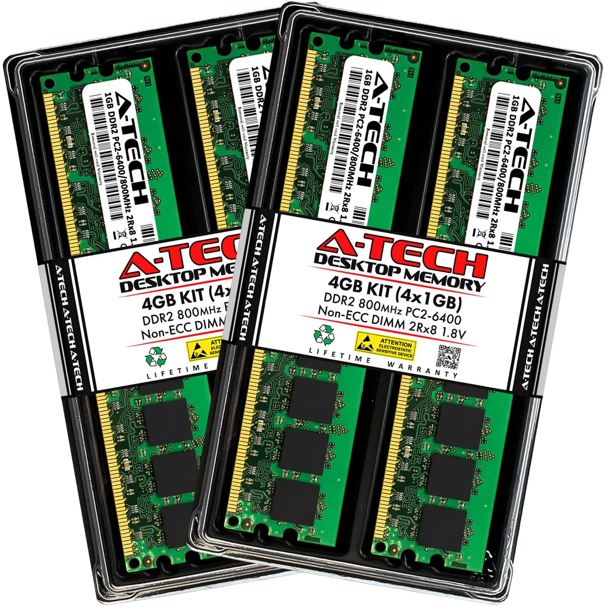 A-Tech A-Tech 4GB (4x1GB) DDR2 800MHz Desktop RAM — product photo
