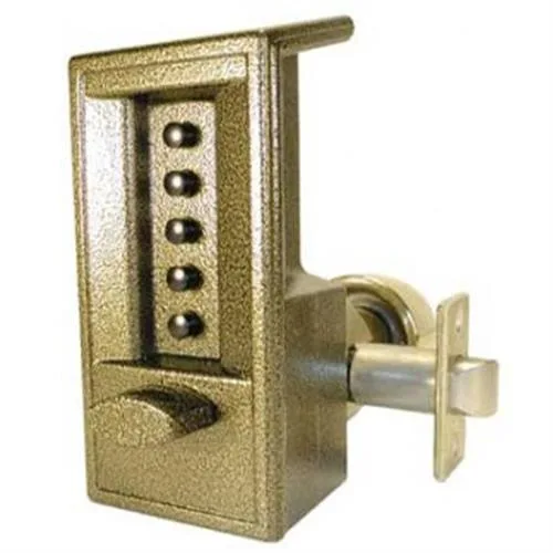 Simplex Simplex 6204-60 Gold Tone Mechanical Pushbutton Door Lock 2-3/4" Backset No Key — product photo