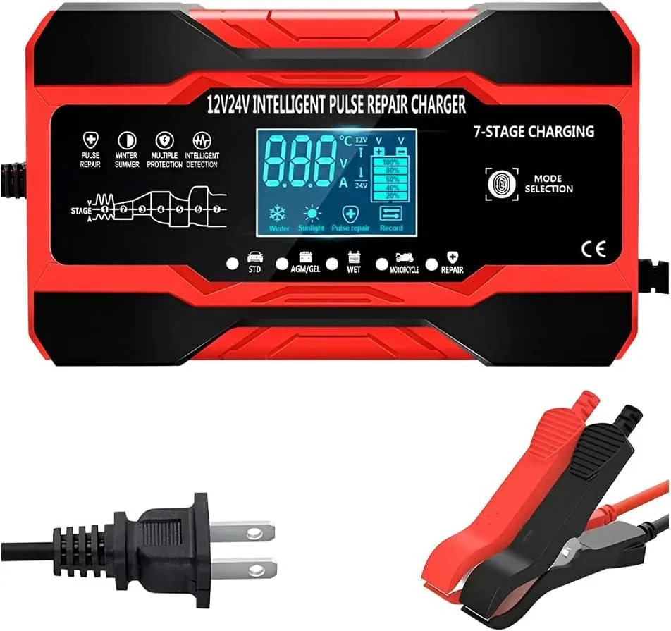 BFKK BFKK 10-Amp 12V 24V Smart Battery Charger Desulfator — product photo