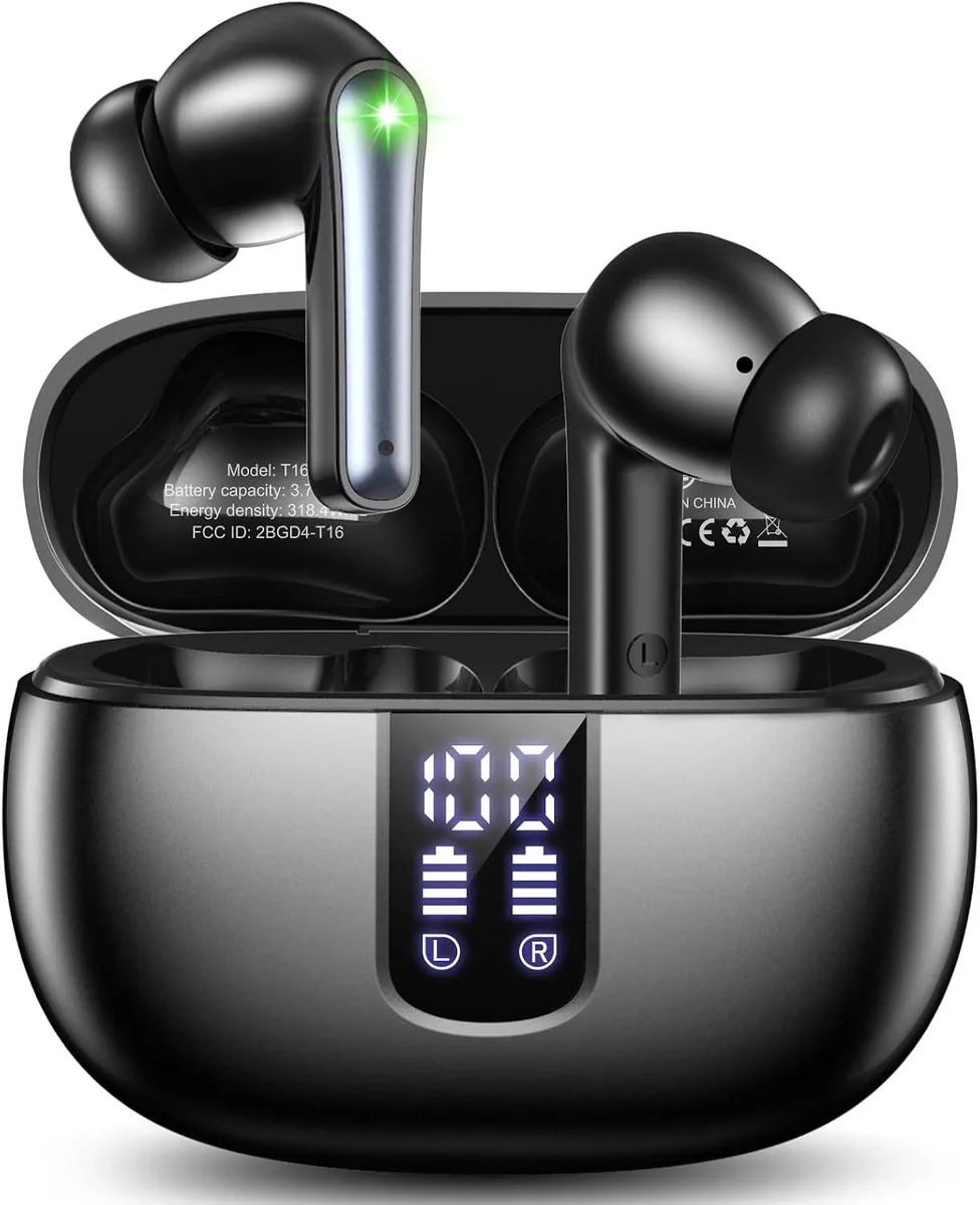 MAONO MAONO Wireless Earbuds Bluetooth 5.3 48H Playback 14.2mm Drivers Black — product photo