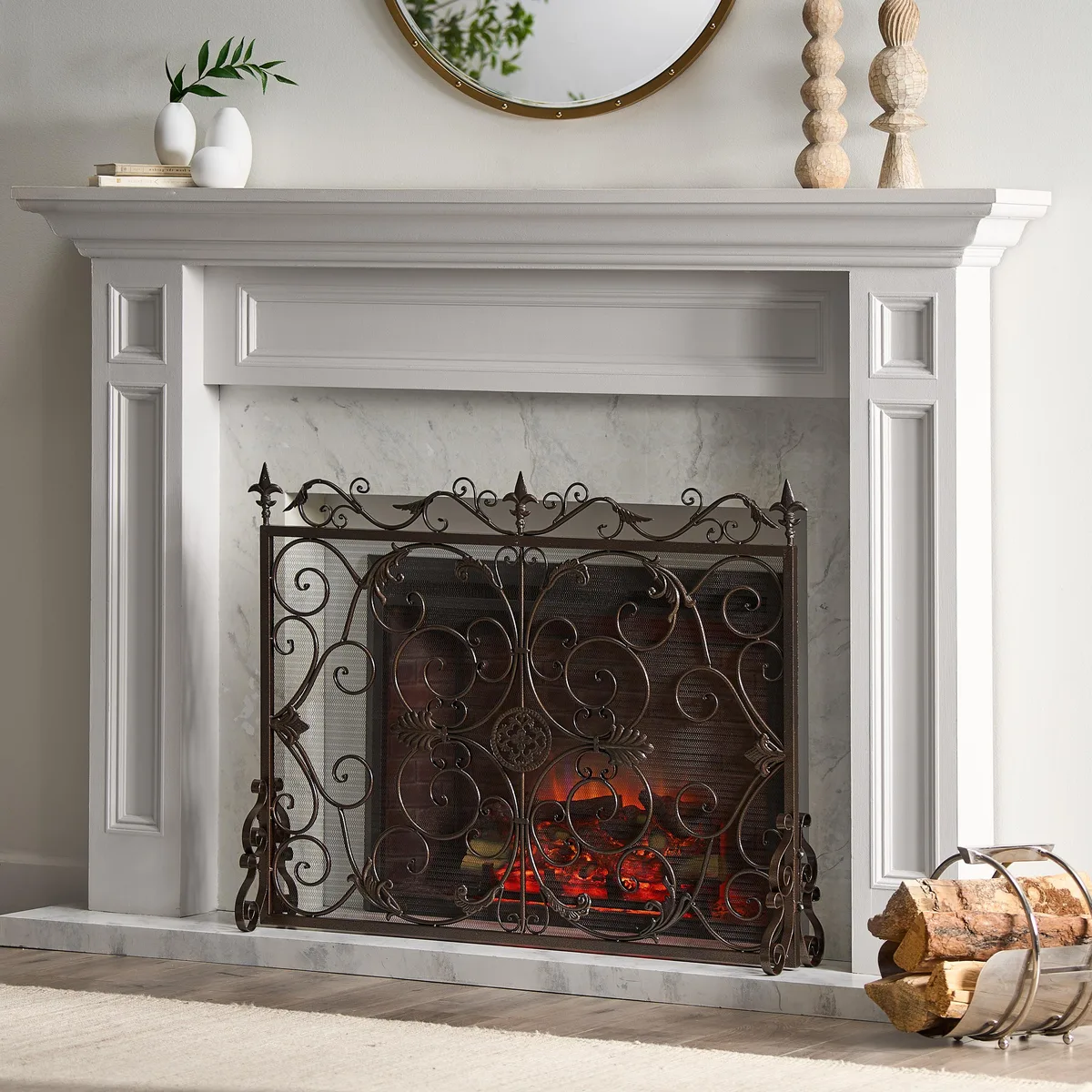 tuphen tuphen Fireplace Screen Golden Black — product photo
