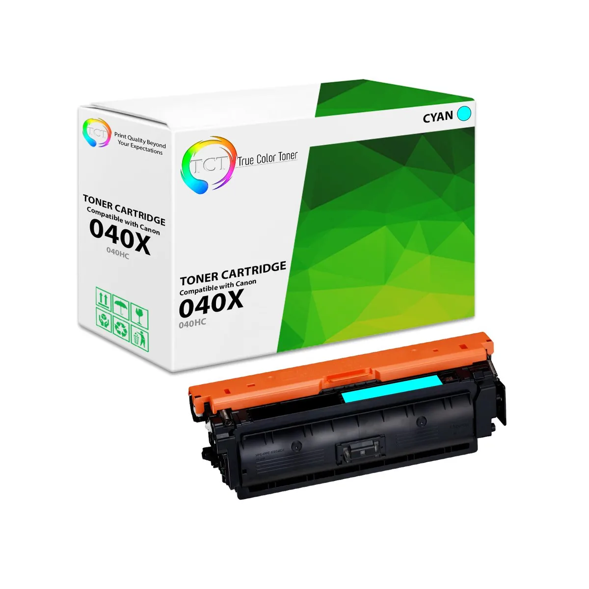True Color Toner True Color Toner 040HC Cyan High Yield Toner Cartridge 10000 Pages — product photo