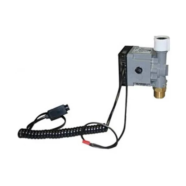 Rubbermaid valve control module, grey and black plastic and brass construction