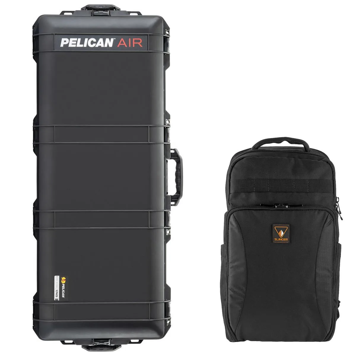 Pelican Products, Inc. Pelican 1745 Air Long Case with Pick-N-Pluck Foam Black and Backpack — product photo