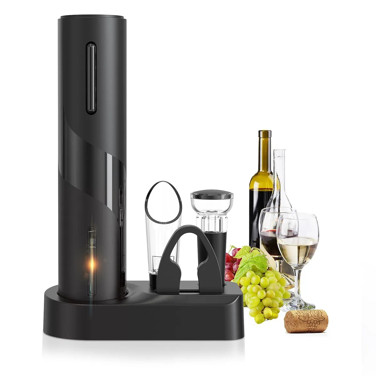 MAXI-MATIC Electric Wine Opener Set White 4-in-1 Kit — product photo