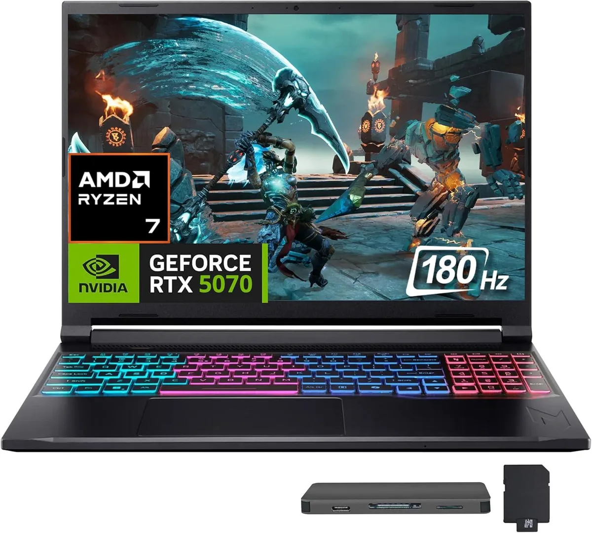 Acer America Acer America Nitro V 16S Gaming Laptop Ryzen 7 260 RTX 5070 64GB 4TB 1TB Docking Station Set — product photo