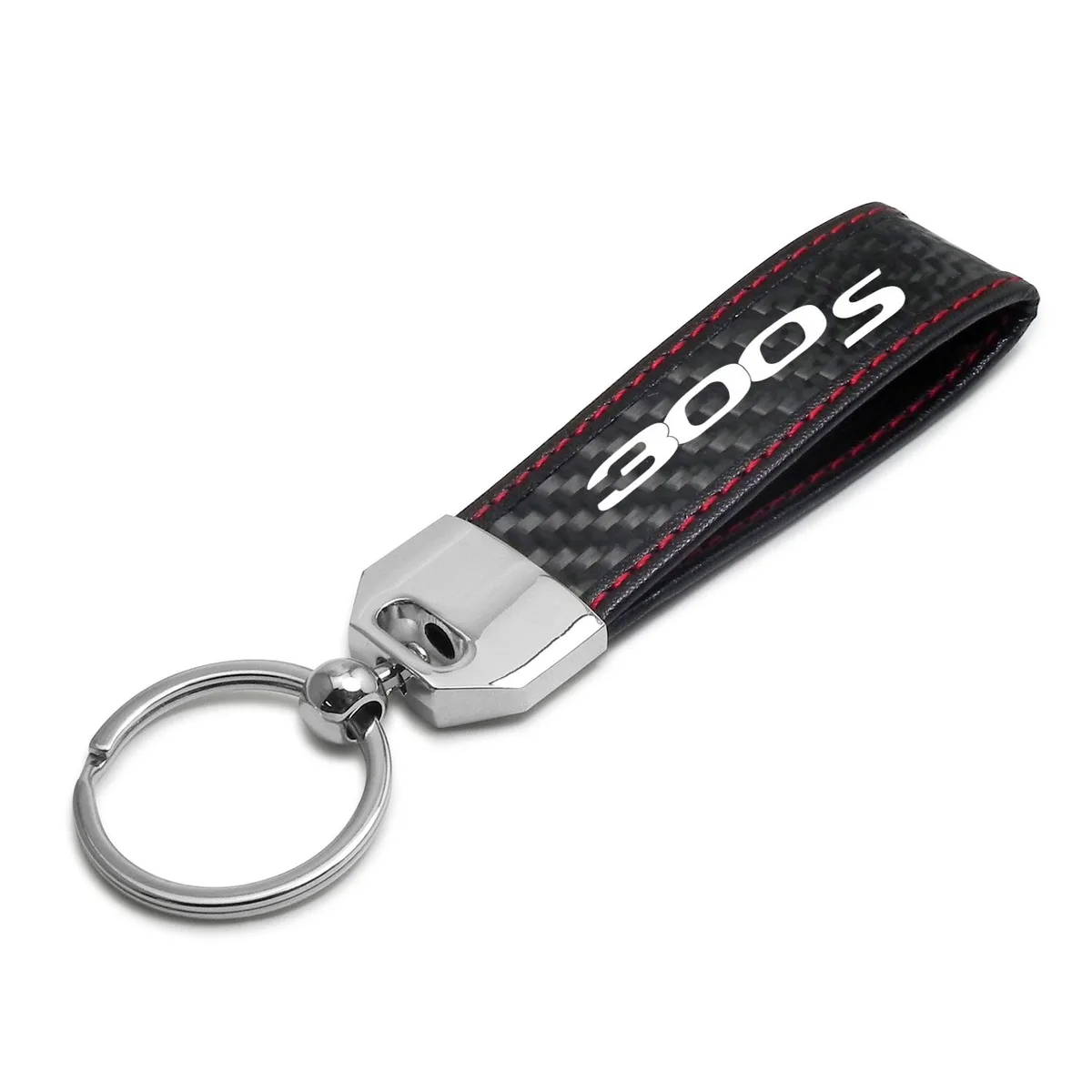 iPick Image, LLC iPick Image, LLC Chrysler 300S Carbon Fiber Key Chain Red Stitching — product photo