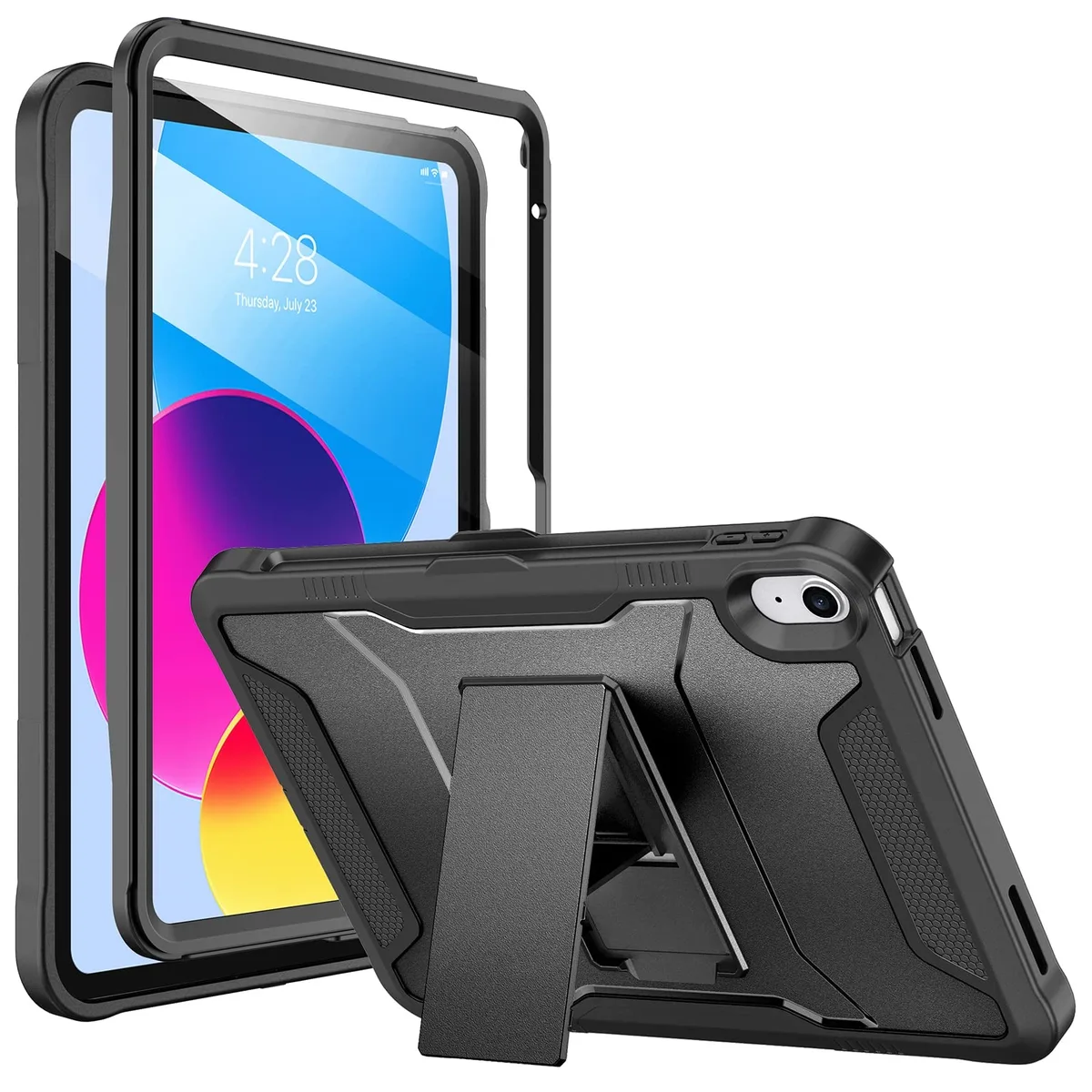 Soke Rugged Case iPad 11th 11 2025 10th 10.9 2022 Black — product photo
