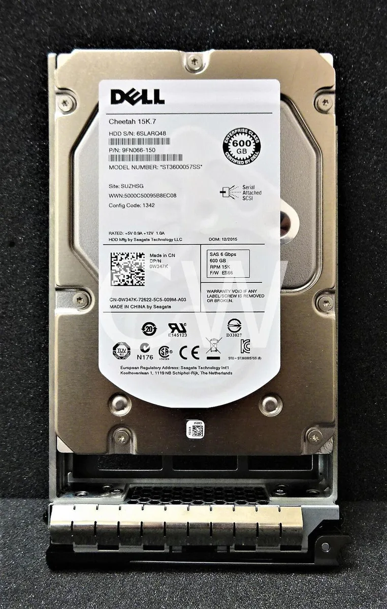 DELL DELL W347K 600GB 15K SAS 32MB 3.5" internal hard drive — product photo
