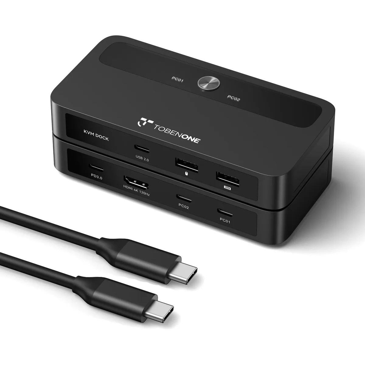  TRENDnet UDS053A USB-C KVM Switch 4K 120Hz 100W PD — product photo
