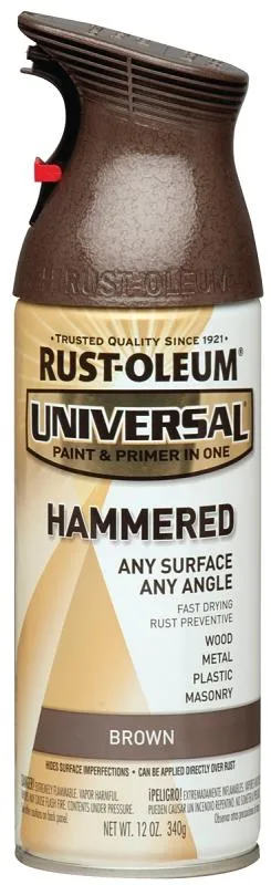 Rust-Oleum brown hammered spray paint 12 oz can