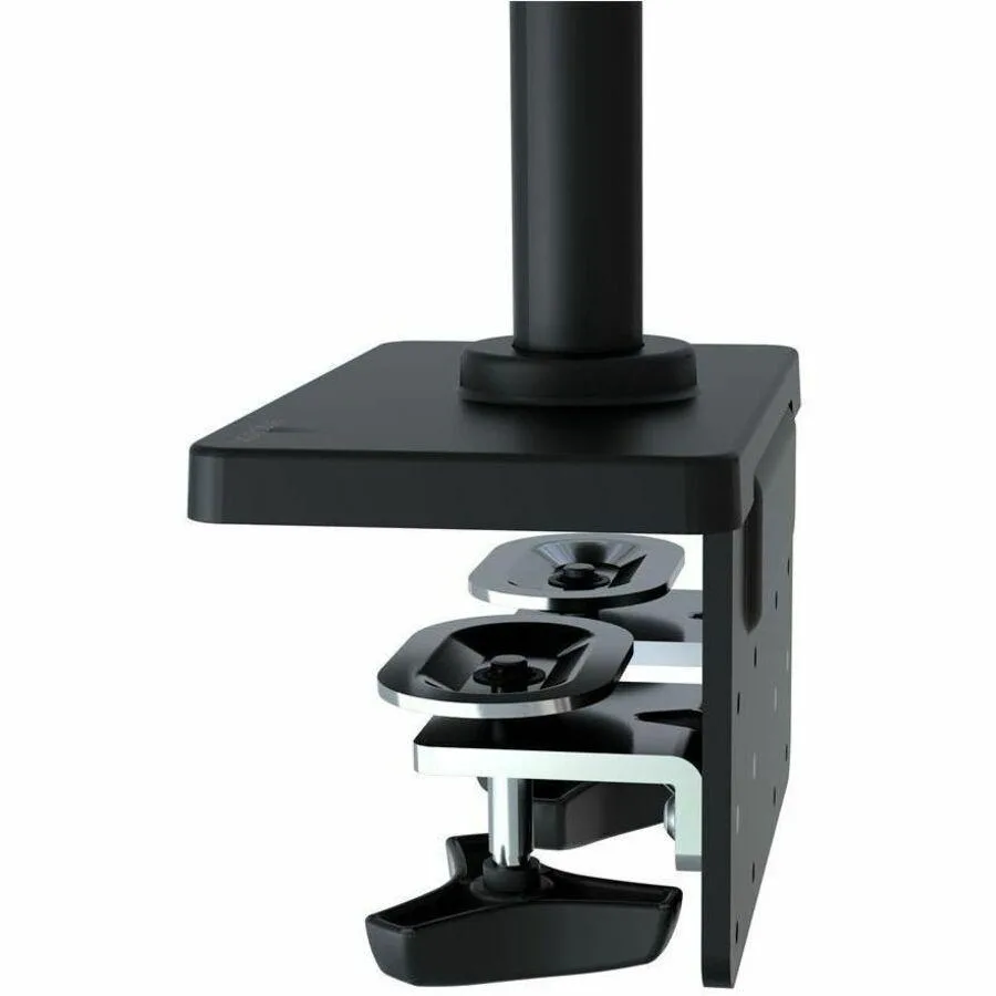 Black rectangular wall-mount base with silver pivot joint