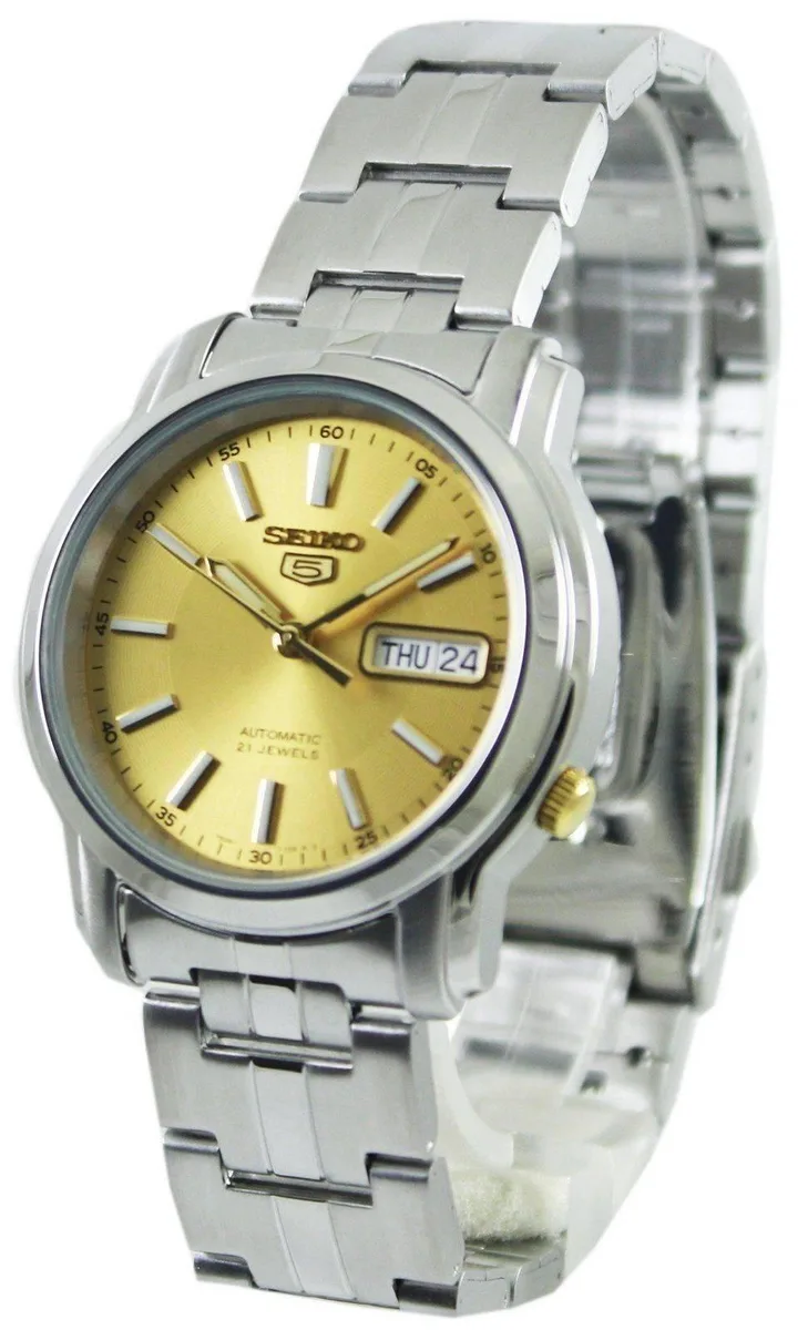 Seiko Seiko 5 Automatic 21 Jewels SNKL81 Gold Dial 38.00 mm — product photo
