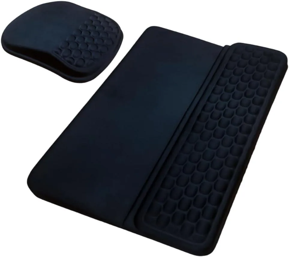 Emerson Emerson Keyboard Wrist Rest Set Black 17.0×9.7×1.2 in 10.3×8.6×1.0 in 15° incline — product photo