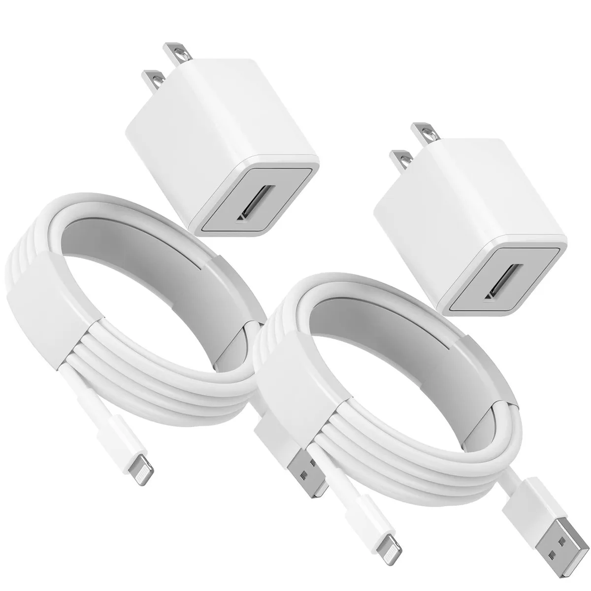 KINGARD KINGARD iPhone Charger Kit 2 Pack 3.3FT Lightning Cable MFi Certified — product photo