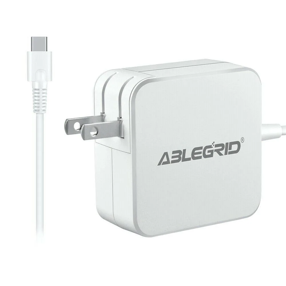 ABLEGRID ABLEGRID White 45W USB-C Charger for ASUS Chromebook C523N — product photo