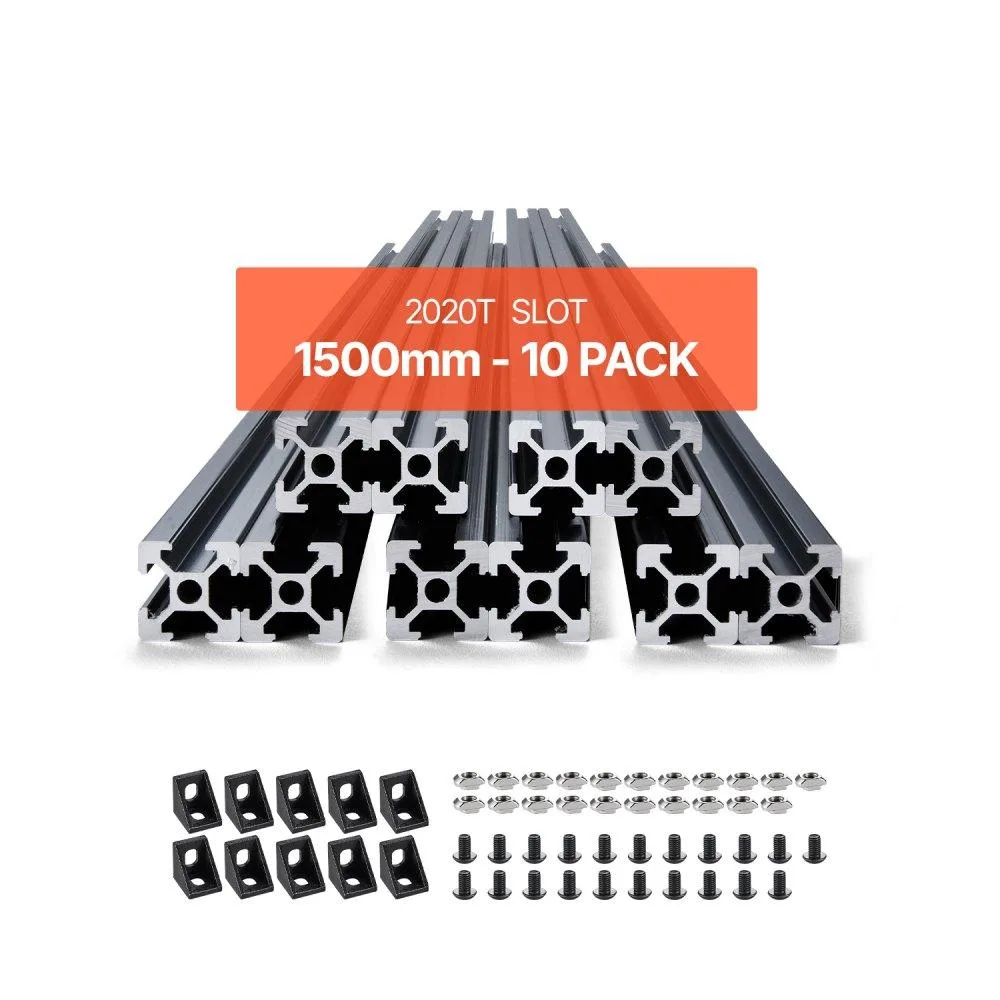 VEVOR VEVOR 10PCS 59 in 2020 T-Slot Aluminum Extrusion Black — product photo