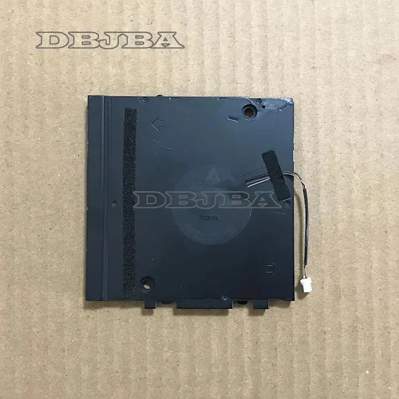 Small black laptop cooling fan with wire connector