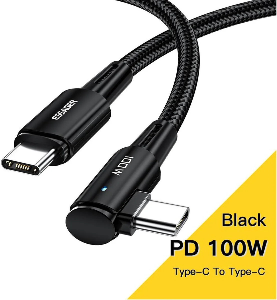 SMUGDESK SMUGDESK Right Angle USB C Cable 3.3ft Blue — product photo