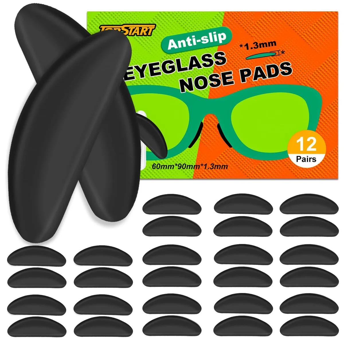  topstart Nose Pads 1.3mm Silicone 12 Pairs — product photo