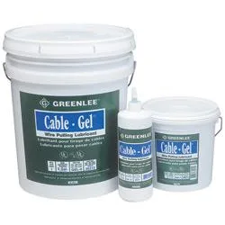 Blue gel cable pulling lubricant in one-gallon container