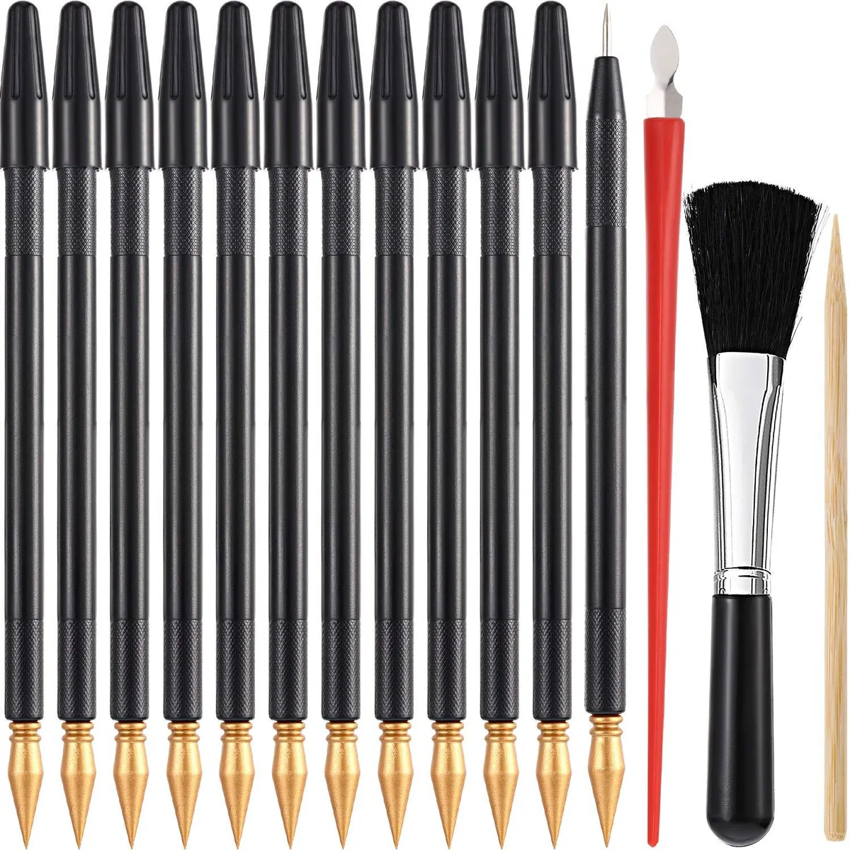 Avery 27-Piece Scratch Art Tool Set with 24 Pens, Bamboo Stick, Scraper, Brush — product photo
