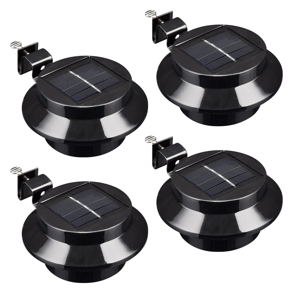 Yescom USA, Inc. Yescom USA, Inc. Solar Gutter Light 3 LED 4 pcs Black — product photo