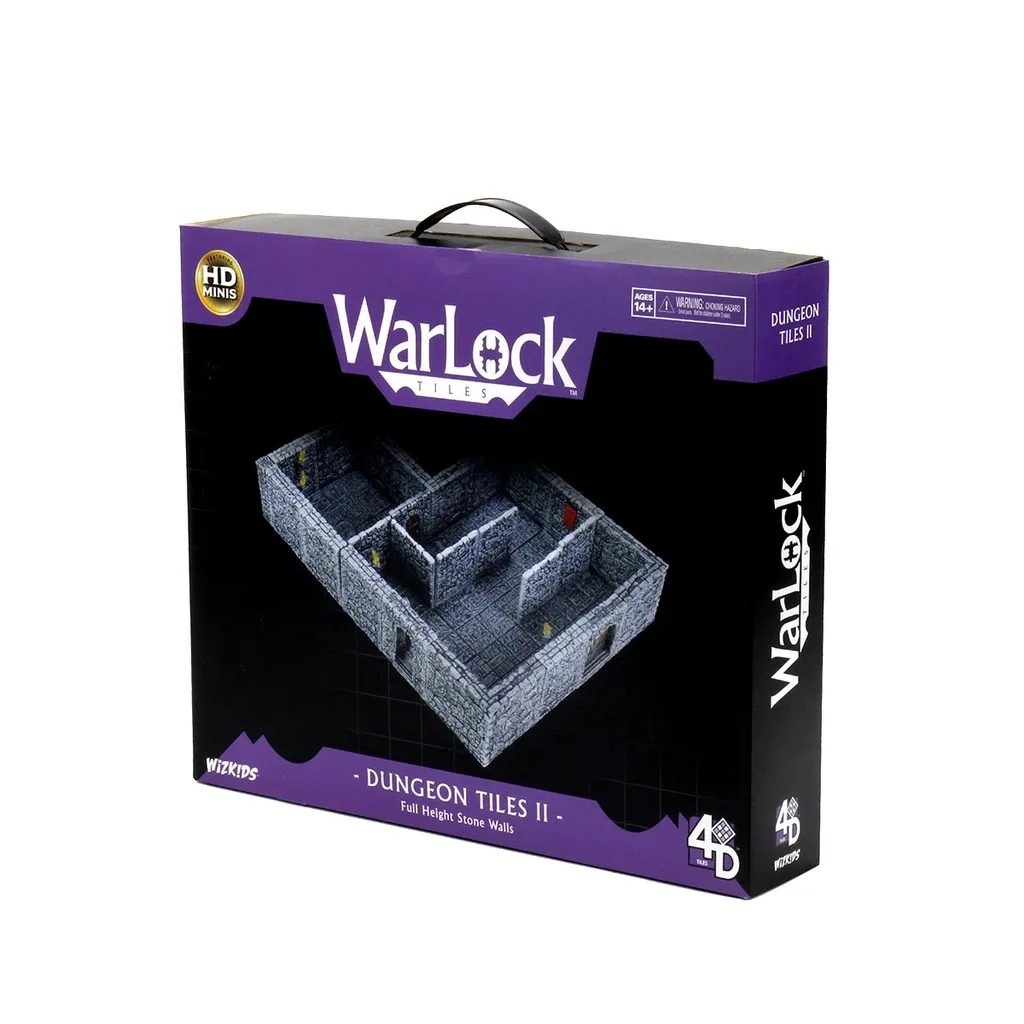 WizKids Games WizKids Games WarLock Tiles Dungeon Tiles II Full Height Stone Walls hobby collectible — product photo