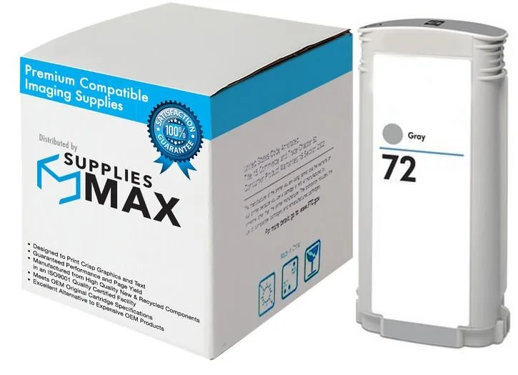 SuppliesMax SuppliesMax HP C9374A Gray Inkjet Cartridge 130 ML No. 72 — product photo