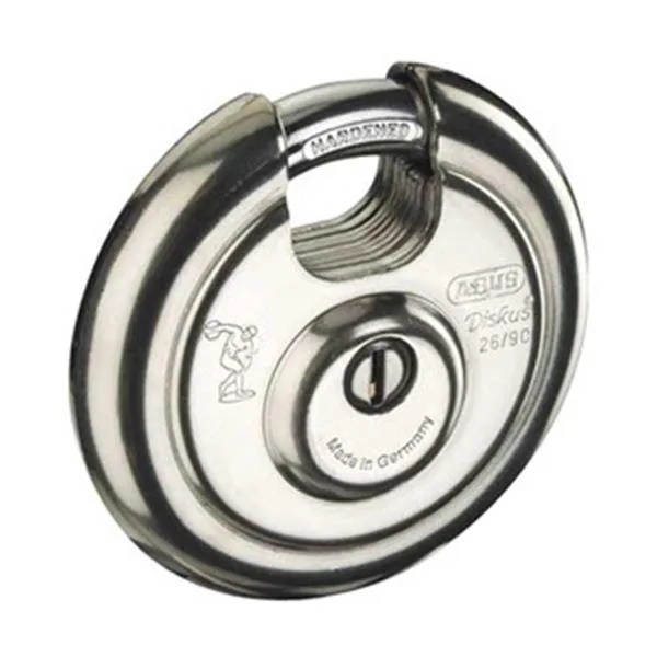 Abus Abus 26/90 KA disc key control, partially hidden shackle, stainless steel — product photo