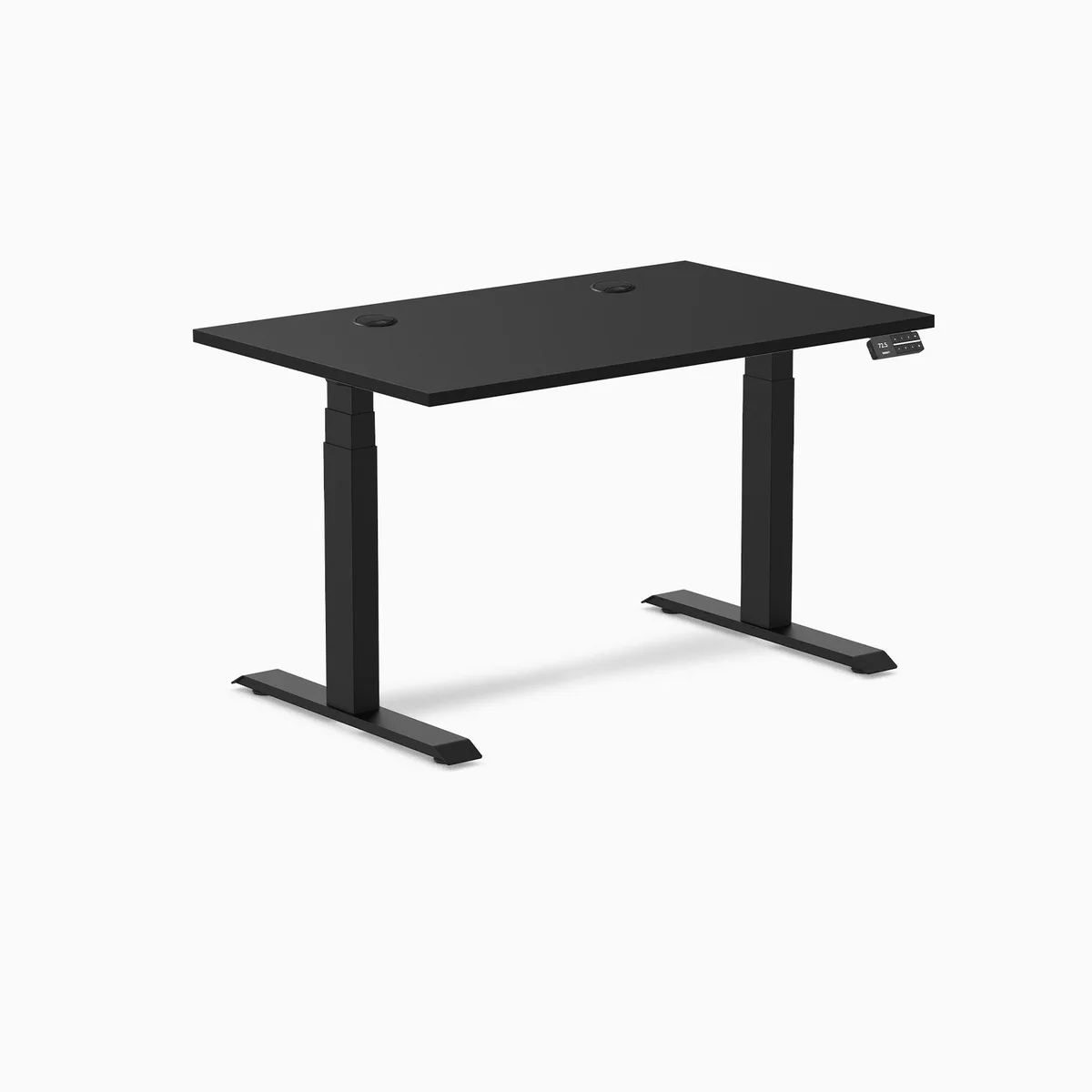 Desky Desky Dual Laminate Sit Stand Desk Black 47.2 x 29.5 in Matte Black — product photo