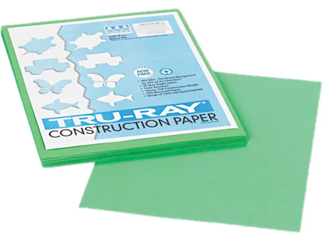 Pacon Pacon 103006 Construction Paper 76 lb 9 x 12 Festive Green 50 Sheets — product photo