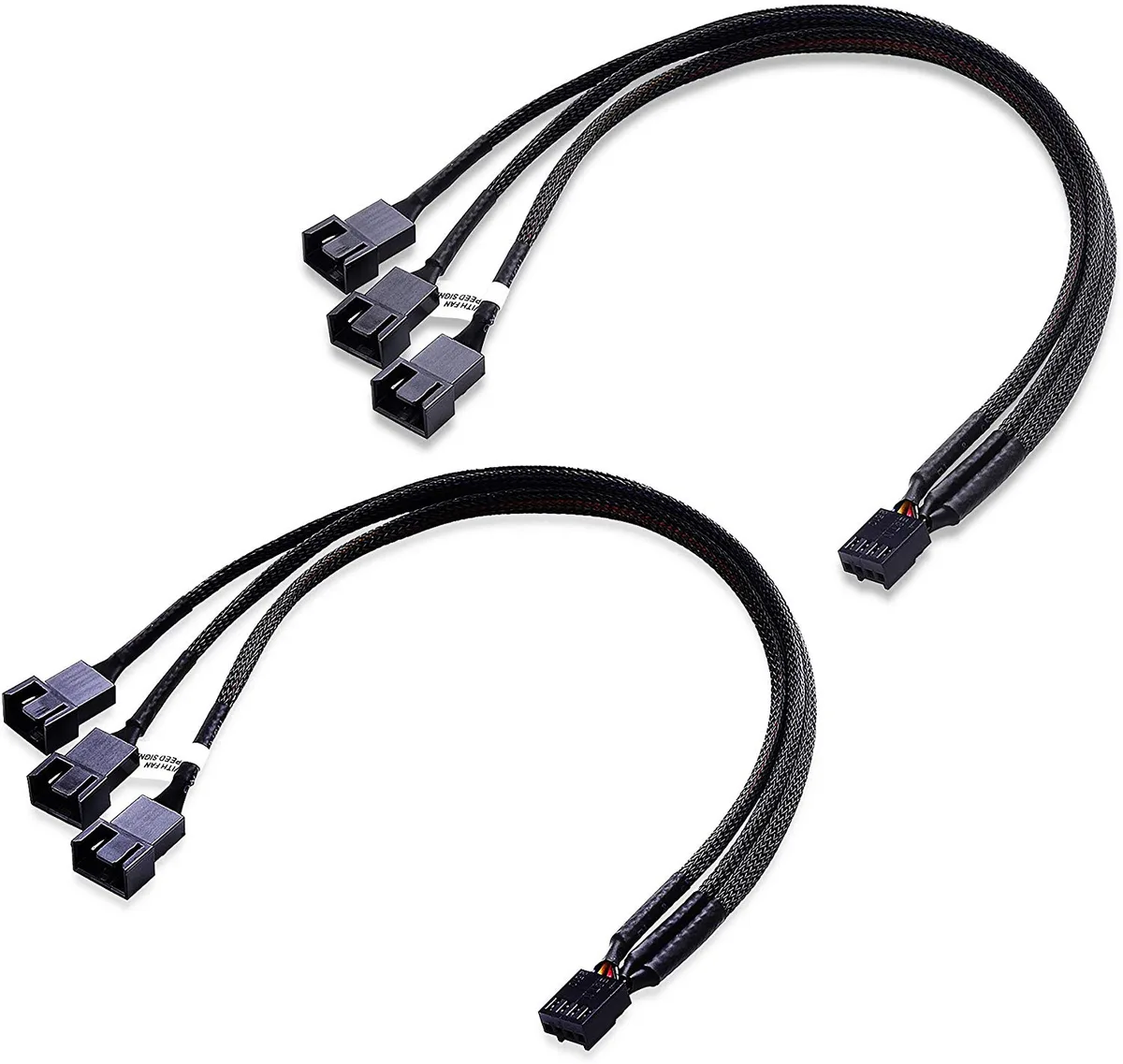 TeKit TeKit 1007 4-Pin PWM Fan Splitter Cable 1-to-3 25cm 2-Pack — product photo